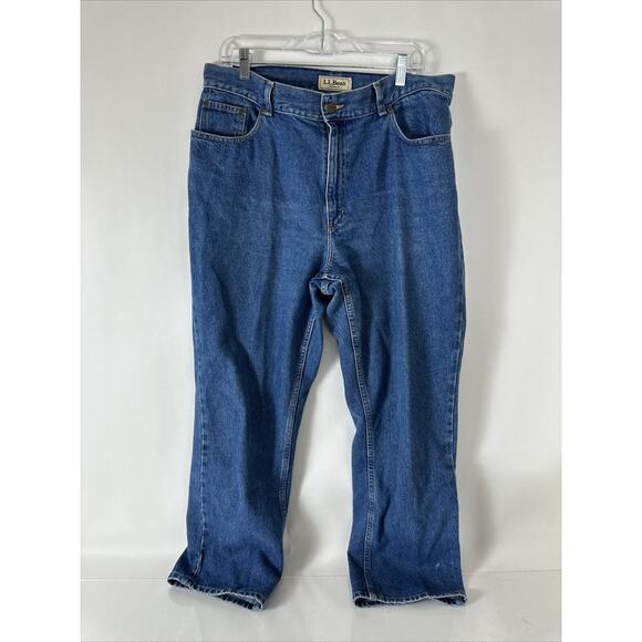 LL Bean Women's Jeans Size 16 Reg Blue Denim Original Fit Relaxed 100% Cotton - Picture 3 of 13